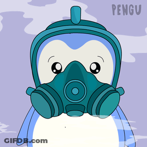 Penguin Wearing Gas Mask GIF