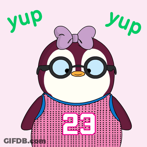 Penguin Wearing Glasses With 23 GIF