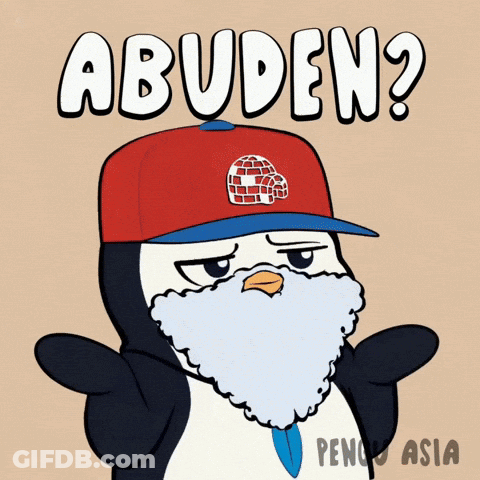 Penguin Wearing Hat Saying Abuden GIF