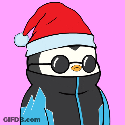 Penguin Wearing Heart Glasses With Pengu GIF