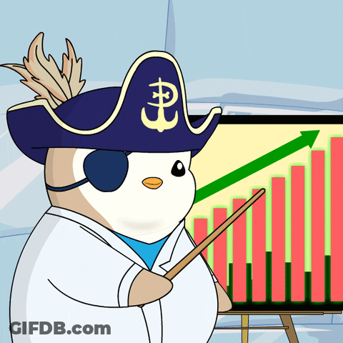 Penguin Wearing Pirate Hat GIF