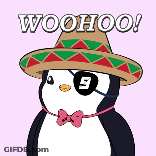 Penguin Wearing Sombrero Woohoo GIF