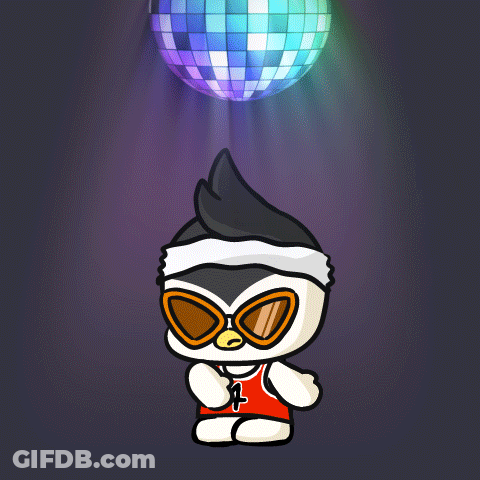 Penguin Wearing Sunglasses And Headband GIF