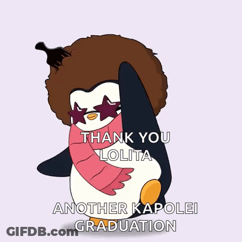 Penguin Wearing Sunglasses And Scarf Thank You Lolita GIF