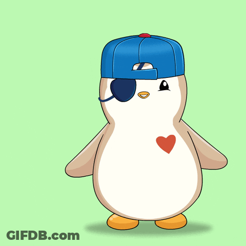 Penguin With Blue Hat And Eye Patch Just Do It GIF