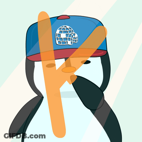 Penguin With Blue Hat And Globe GIF