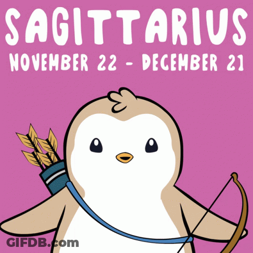 Penguin With Bow And Arrow Sagittarius GIF
