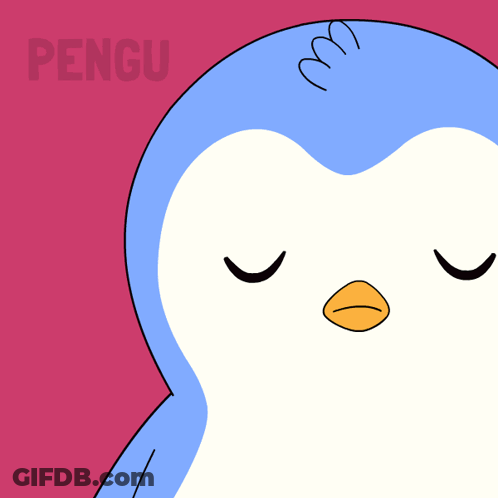 Penguin With Flaming Eyes Saying No GIF