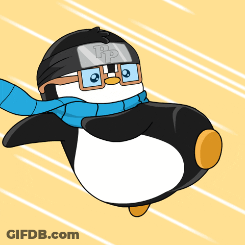 Penguin With Glasses And RP Scarf GIF