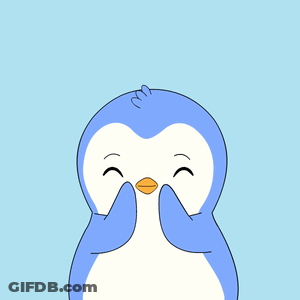 Penguin With Good Morning Text GIF