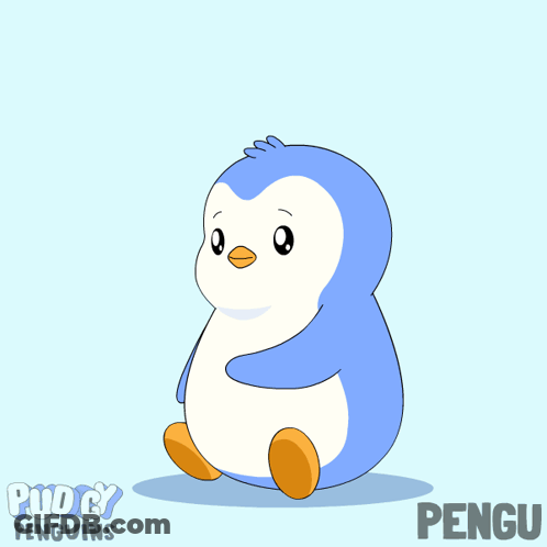 Penguin With Heart Eyes Saying Pengu GIF