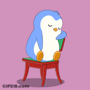 Penguin With Laptop And Back To Work GIF