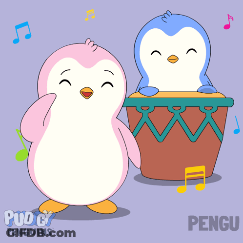 Penguin With Lipstick On Face Holding Lipstick Art And Pengu GIF