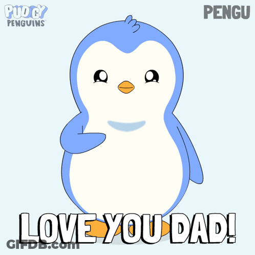 Penguin With Love You Dad GIF