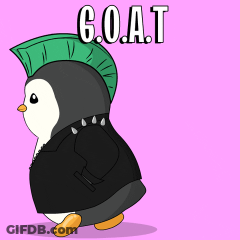 Penguin With Mohawk And Goat Jacket GIF