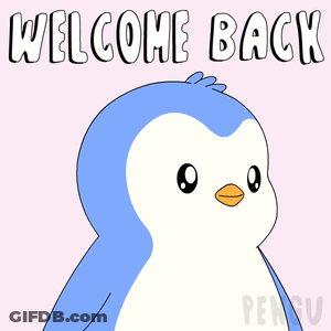 Penguin With Outstretched Arms Welcome Back GIF