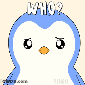 Penguin With Question Mark Says Who GIF