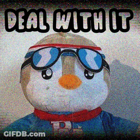 Penguin With Sunglasses Deal With It GIF