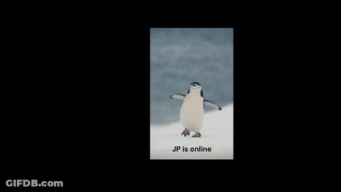 Penguin With Text Jp Is Online GIF