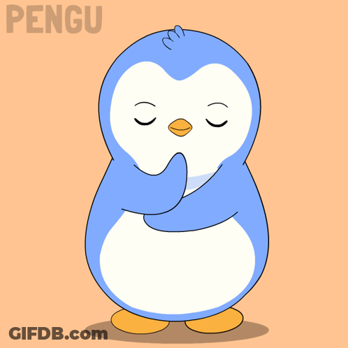 Penguin With Text Pengu GIF