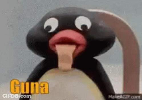Penguin With Tongue Out Gina GIF