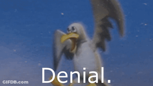 Penguin With Word Anger GIF