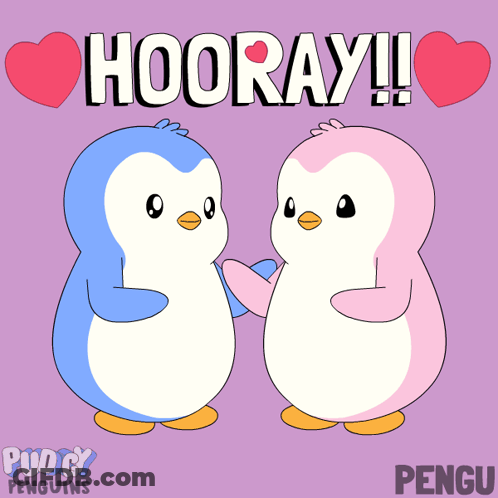 Penguins Celebrating Hooray GIF