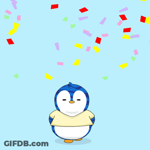 Penguins Cheering With Pom Poms GIF