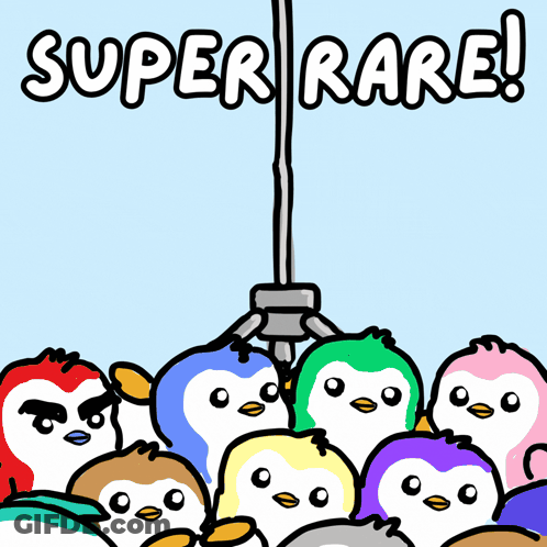 Penguins Gathered In Front Of Super Rare Sign GIF