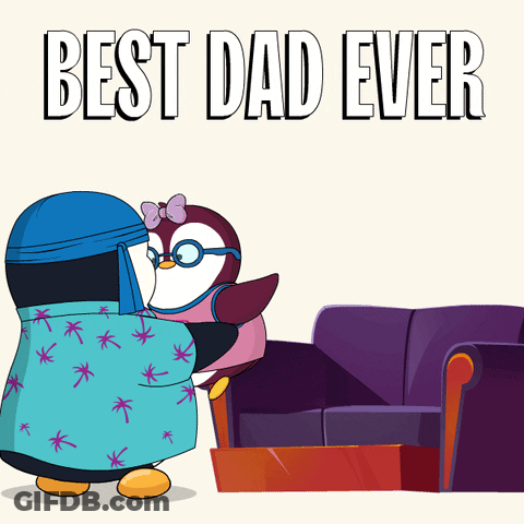 Penguins Hugging Best Dad Ever GIF