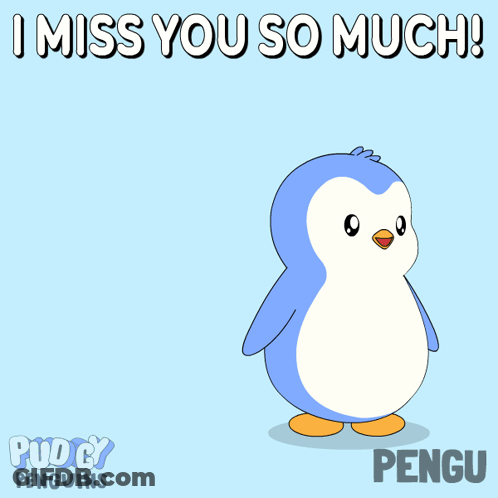 Penguins Hugging I Miss You GIF