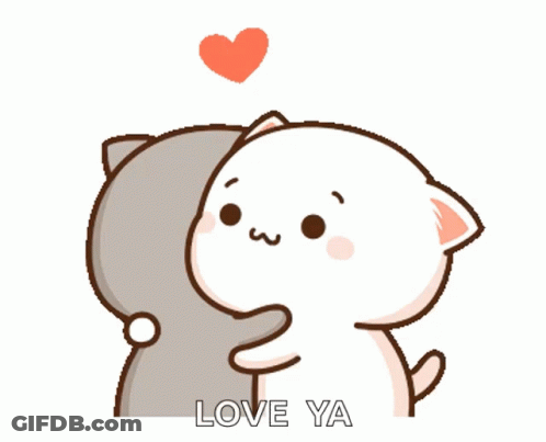 Penguins In Pink Blanket With Hearts, Pengu GIF
