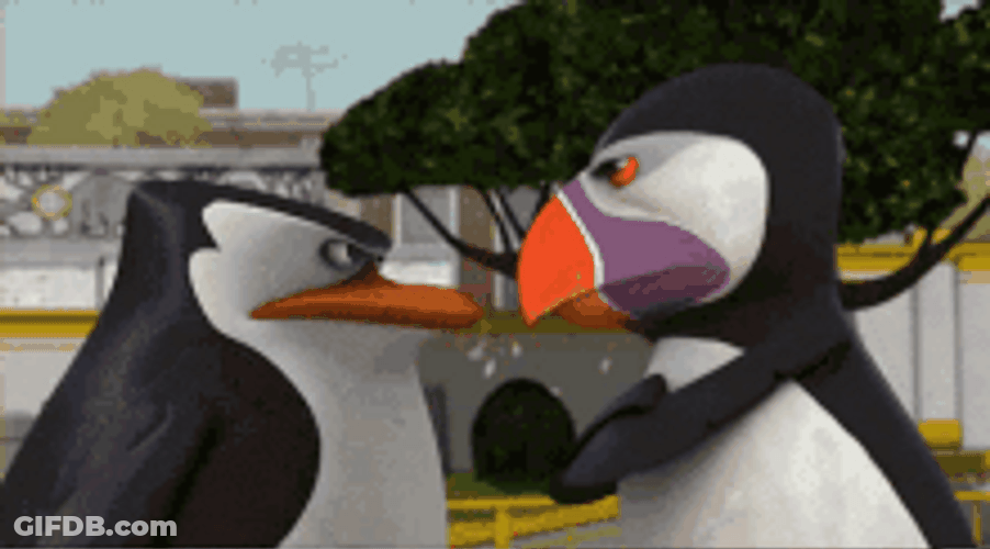 Penguins Of Madagascar Angry Skipper Face Off GIF