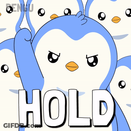 Penguins Saying Hold In White GIF