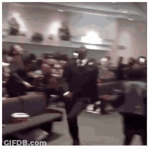 Penguins Sitting At Desks Celebrating School's Out GIF