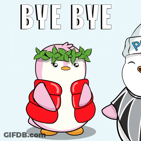 Penguins Standing Next To Each Other Bye Bye GIF