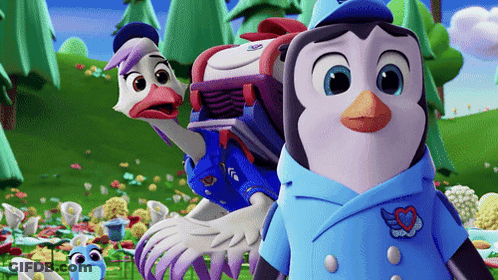 Penguins Standing Next To Each Other GIF