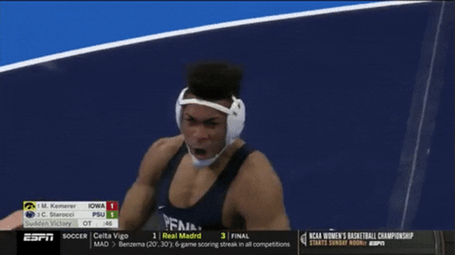 Penn State Carter Starocci Yelling GIF