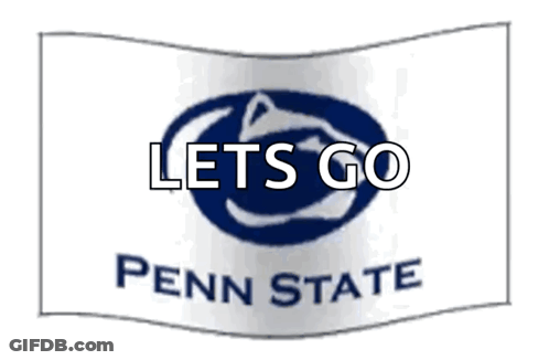 Penn State Flag Saying Lets Go GIF