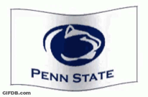 Penn State Flag Waving In Wind GIF