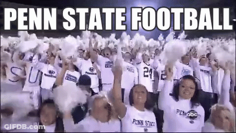 Penn State Football Fans Cheering GIF