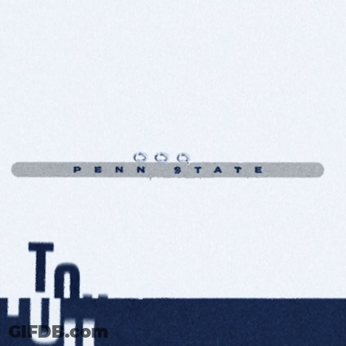 Penn State Touchdown Poster With White Border GIF