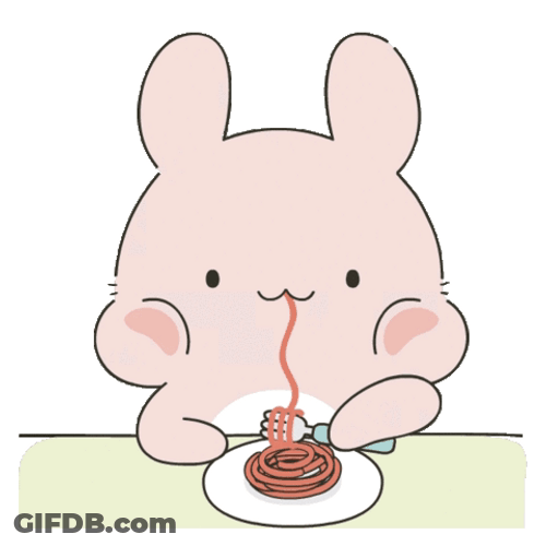 Penne Pasta Eating Character GIF