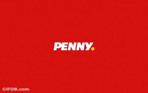 Penny Logo With Rainbow Background GIF