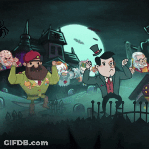 Pennywise Cartoon Characters Graveyard Dancing GIF