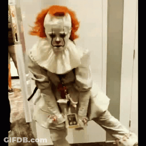Pennywise Dancing Clown Scary Killer GIF