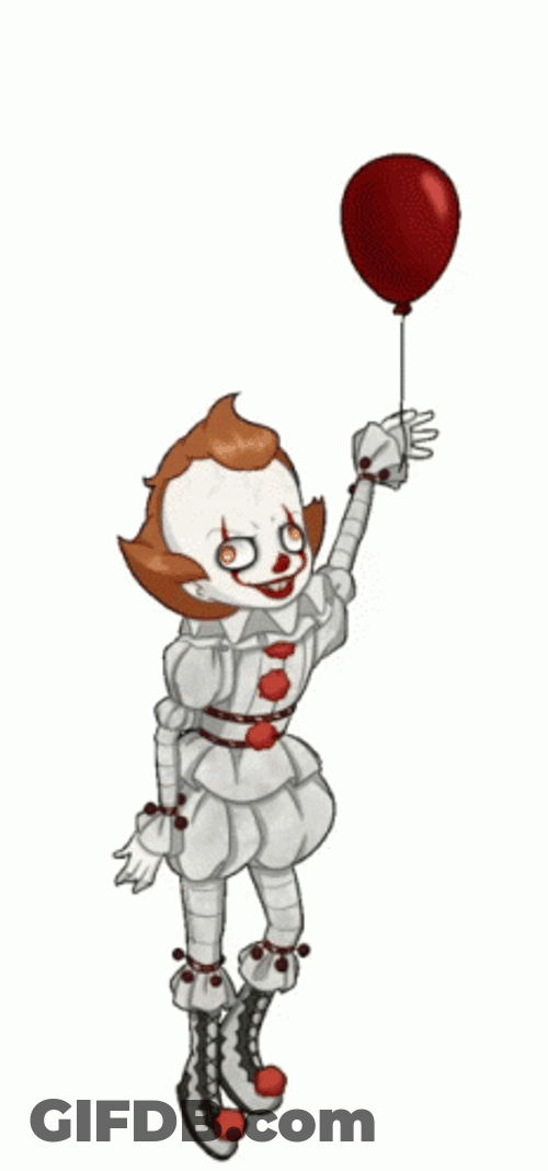 Pennywise Dancing Floating Balloon Animation GIF