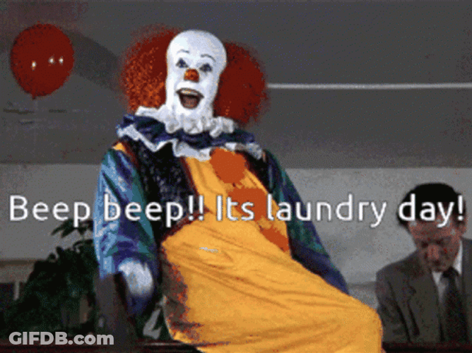 Pennywise Laundry Day GIF
