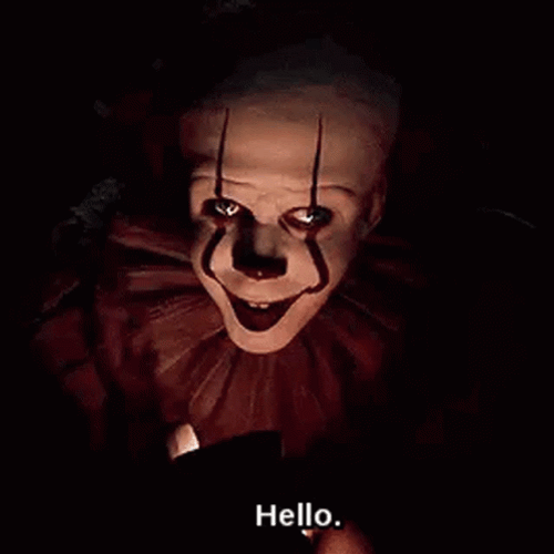 Pennywise Scary Clown Hello GIF