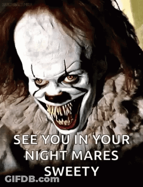 Pennywise Scary Clown Nightmare GIF
